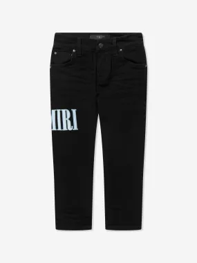 Amiri Boys Logo Jeans in Black