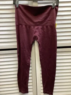 Athletic Leggings By Cato In Wine, Size: L