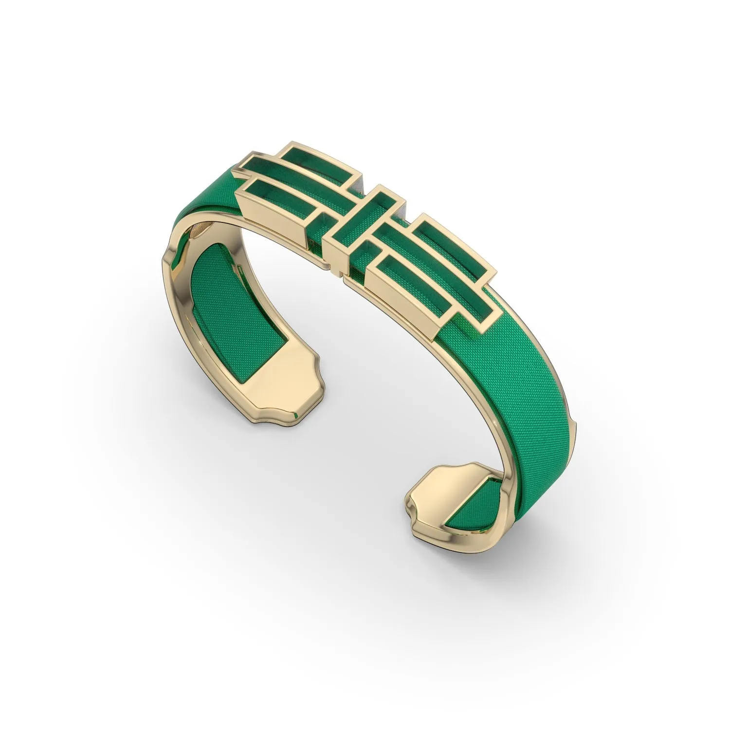 Ban Zu Silk Cuff - Python Green