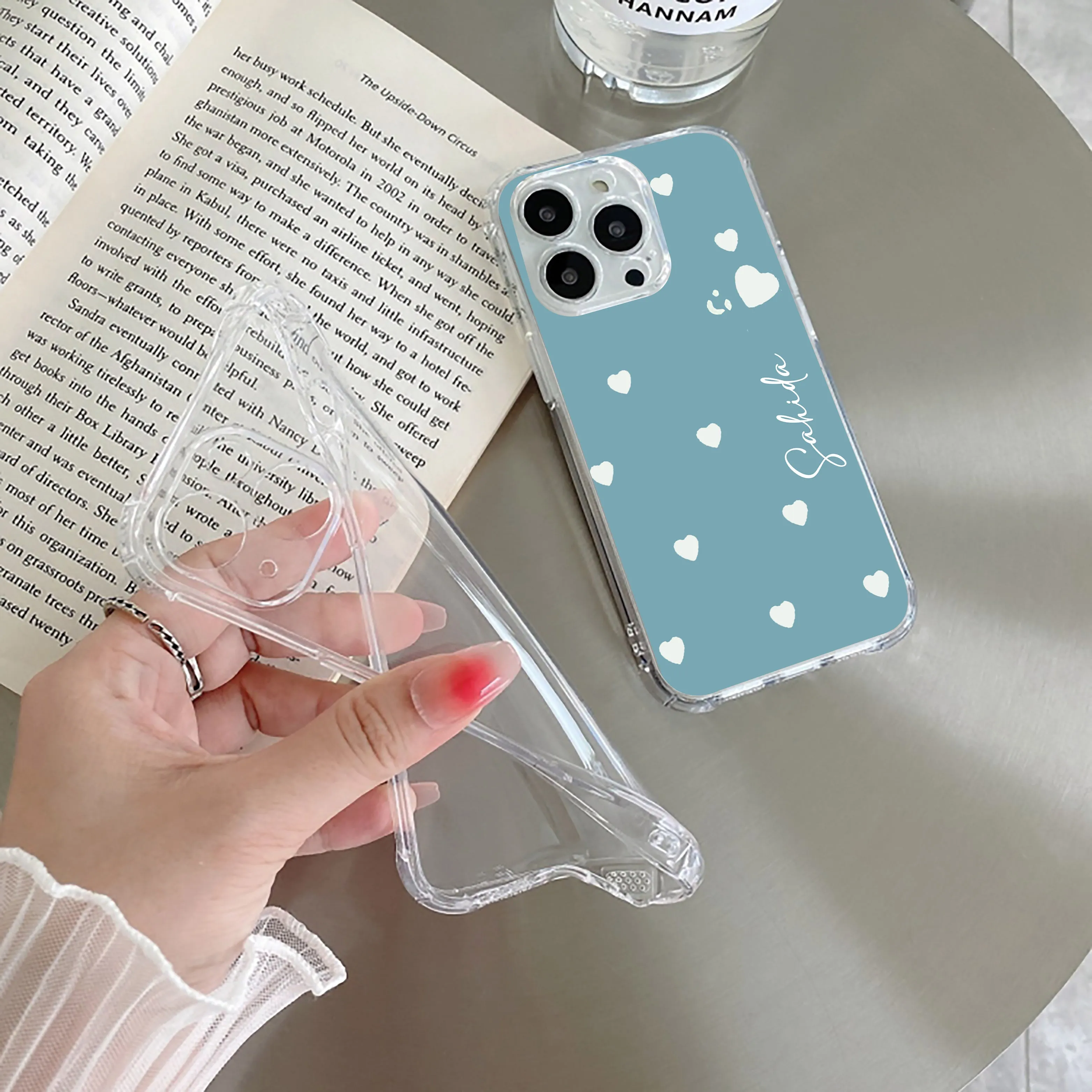 Be Loved Customize Transparent Silicon Case Sky Blue For iQOO