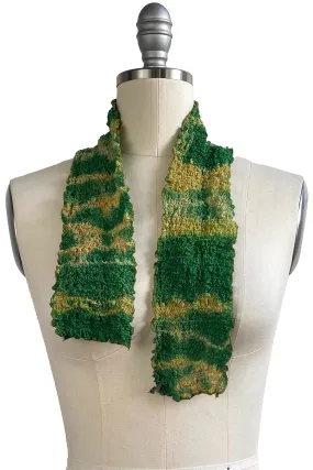 Bubble Silk Mini Scarf - Yellow & Green