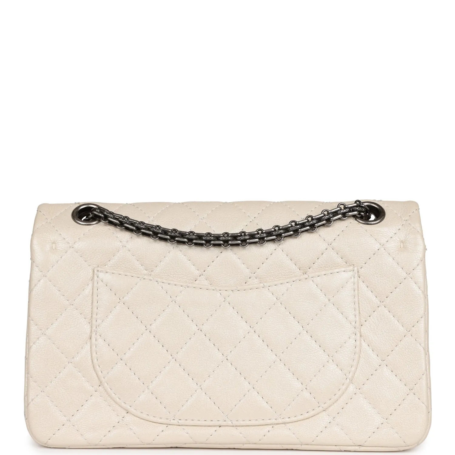 Chanel Reissue 225 2.55 Lucky Charms Double Flap Bag Ivory Aged Calfskin Ruthenium Hardware