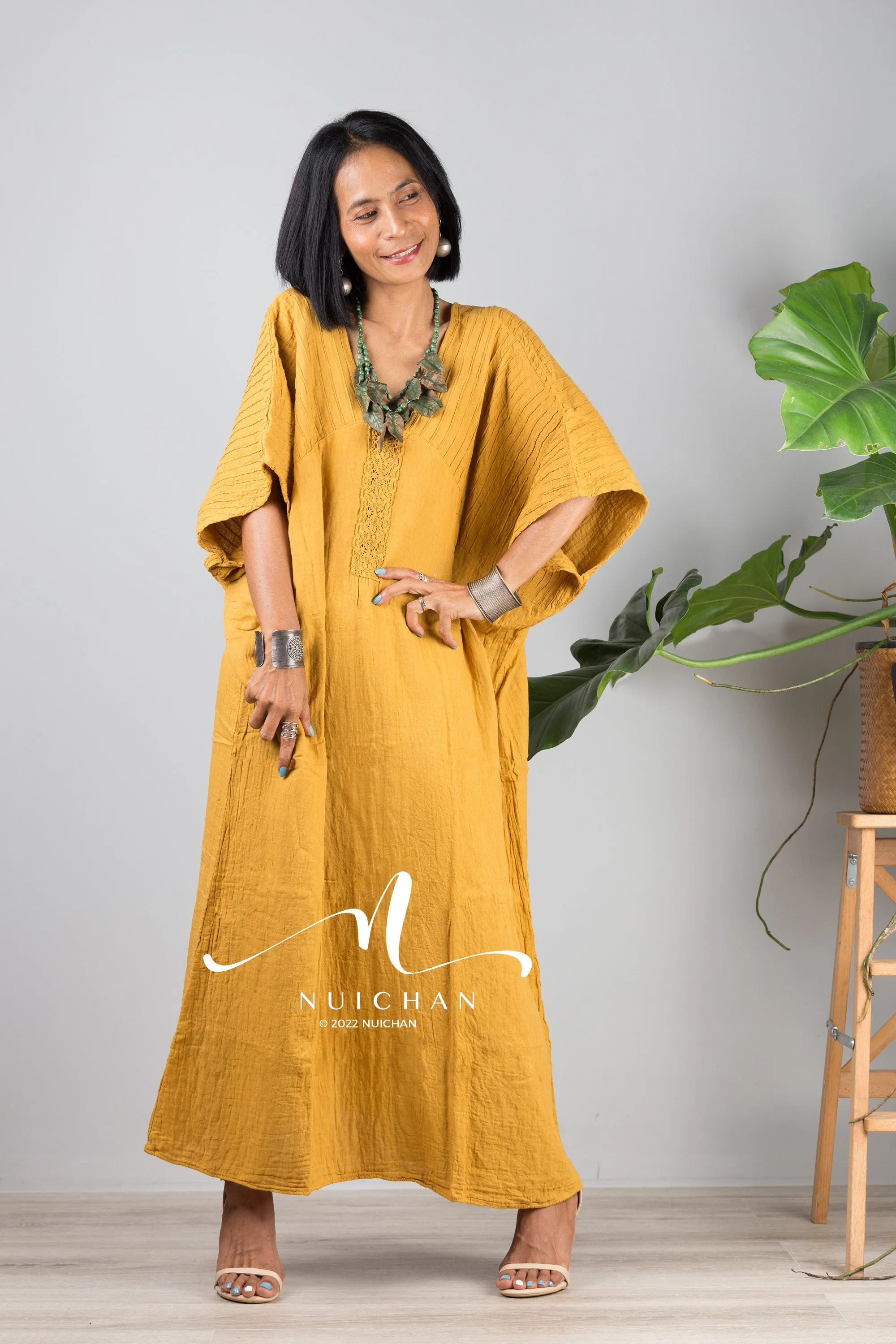 cotton kaftan dress