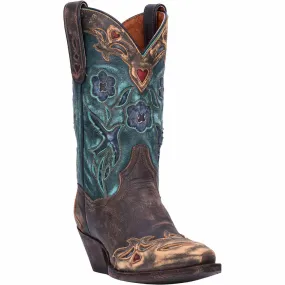 Dan Post Vintage Copper & Teal Leather Boot