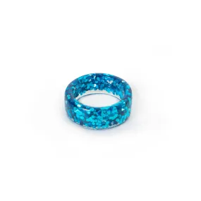 Glitterball Blue Ring