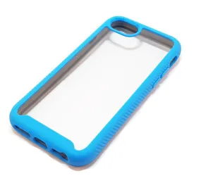 iPhone 6 6s 7 8 Shockproof blue clear transparent phone case