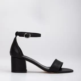 Iva - Black Low Heel Sandals