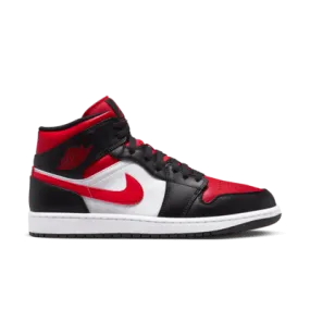 JORDAN 1 MID BLACK FIRE RED (M)