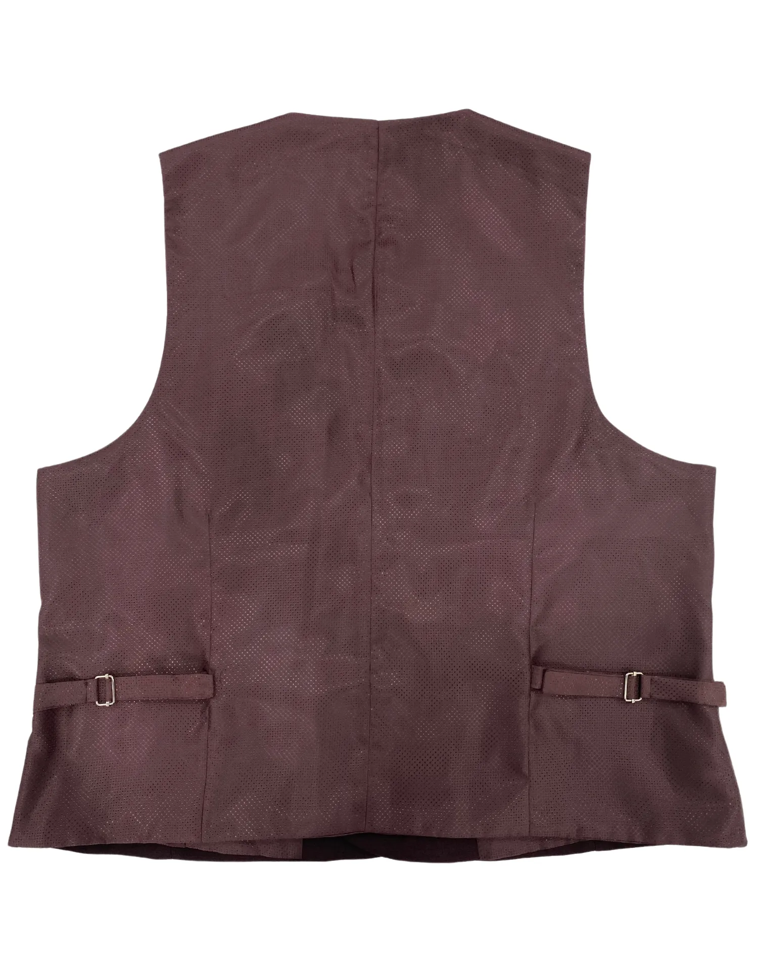 Mazari Double Breast Performance Stretch Vest - Burgundy Wine