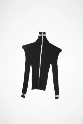 NONNA Starter Jacket in Onyx/Ivory Stripe