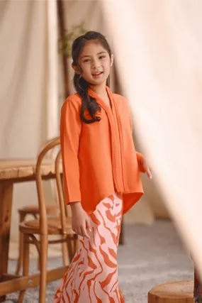 The Bayu Kebaya Top - Orange